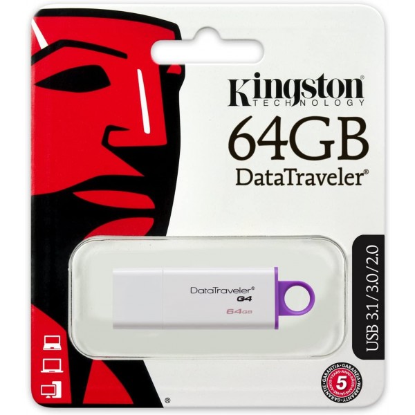 Clé USB Kingston DataTraveler i G4 64 Go - DTIG4/64GO
