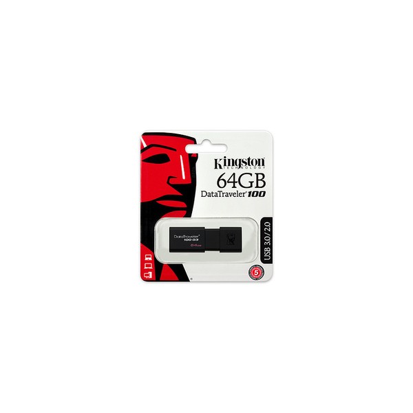 Kingston 64Go USB 3.0 DataTraveler 100 DT100G3/64GB - Clé USB